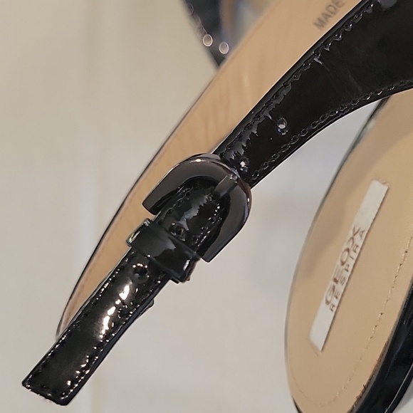 GEOX Patent Leather Slingback 2.5" mid-heels in black - Picture 8 of 9